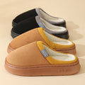 Cotton Mules Slippers for Women Home Winter Plush Casual Platform Shoes Ladies Thick Sole Warm Fuzzy Fur Slides Unisex Soft Warm
