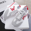 New 2024 Women Casual Walking Shoes Summer Flat Lace Up Leather High Quality Sneakers Fashion Flat-Bottomed Female Gump Sneakers