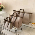 Large Capacity Women's Bucket Bag Crossbody Chain Tote Bag Fashionable Soft Canvas Vintage Style Square Shape Handbag