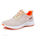 Women Knitted Mesh Lace Up Sneakers Non-slip Thick Sole Lightweight Breathable Walking Casual Sports Shoes