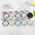 Large Dial Quartz Pocket Watches Luminous Dots Keyring Chest Watches Quartz Movement Minimalist Design Digital Hanging Watches