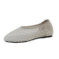 In Summer, Wear Round Toe, Straight Buckles, Casual and Comfortable, Women's Flats, Cut-out Mary Jane Single Shoes,fishnet Shoes