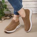 Women's Breathable  Slip-On Sneakers Comfortable Non-Slip Walking Shoes for Elderly Casual Sport Shoes