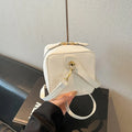 Fashionable PU Leather Shoulder Bag Mini Zipper Crossbody Bag Women's Handbag Daily Use