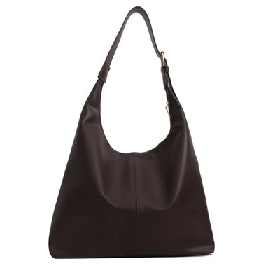 Retro Solid Color Women Tote Bag Trendy Soft PU Large Capacity Shoulder Bag for Commute Daily Shopping Travel