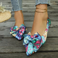 Spring and Autumn New Pointed Simple and Comfortable Casual Flat Shoes Fashionable Hot Selling Sexy Bow Single Shoes for Women