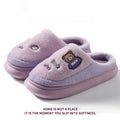 Couple Winter Plush Slippers 2026 Chunky Platform Cute Bear Furry Fur Slippers for Women Soft Sole Plus Size Fluffy Home Shoes