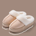 2026 Trend Flufy Fur Mules Slippers for Women Comfortable Thick Bottom Wam Plush Indoor Slippers Women Furry Winter House Shoes