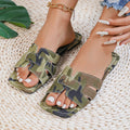 Plus Size Women's Sandals Trendy Knitted Flat Bottom Casual Couple Beach Shoes Summer Outerwear Comfortable Sandals for Women