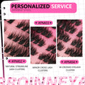 GROINNEYA Lashes Cluster Kit  DIY Lash Kit Natural & Effortless DIY Lashes Extensions for Beginners Easy to Apply Makeup