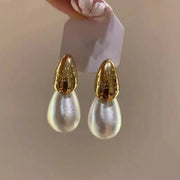 Double Water Droplet Ear Stud Piercing Earrings For Women Retro Fashion New Jewelry Valentine Day Gift Party Wedding