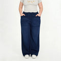 Plus Size Women Jeans High Waist Drawstring Loose Wide Leg 140KG 9XL 8XL Thin Denim Pants Full Length Female Straight Trousers