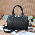 Genuine Leather Boston Bag for Women Soft Pillow Handbag Natural Tumbled Leather Crossbody Purse Elegant Top Handle Bag