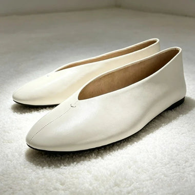 Women Leather Shoes Comfortable Soft  Pu Ballet Flats Round-Toe Mary Jane Shoes For Ladies Summer Elegant Light Flat Loafers