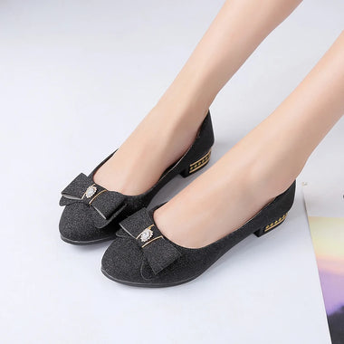 Spring Autumn New Sexy/Elegant Mid Heeled Women's Shoes Fashionable Hot Selling Pointed Comfortable Bow Casual Shoes for Women