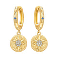Original 2026 S925 Sterling Silver Zircon 18K Gold Lining Vintage Hoop Earrings for Women Birthday Party Wedding Gift Jewellery