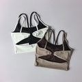 Contrast Color Sports Bra for Women to Wear Running Training Fitness Bra Gym All-in-one Shockproof Yoga Vest Pilates Tops
