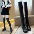 Long boots women's winter 2025 new Korean version versatile knee high elastic boots for women
