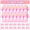 6-14Set Spa Party Robes for Girls Spa Robes Gowns Kids Birthday Party Favors Sleepover Kimono Robe Slumber Pyjama Party Favor