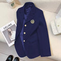 Spring Fashion New Women's Elegant High-end Suit Jacket with Lapel and Student Design Sense, Versatile Long Sleeved Jacket