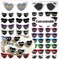 Party Bachelorette Glasses 10-60Pcs Personalised Wedding Sunglasses Custom Heart Shaped Sunglasses Wedding Gifts for Guests Bachelorette Party Glasses