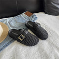 Mesh Platform High Heels Weave Women Slippers Hollow Sandals Mules Casual Shoes Woman 2025 Summer Fad Beach Loafers Slides Dress