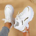 Women's Fashion Chunky Sneakers Casual Platform 2025 Autumn Winter New Lace-up Warm and Comfortable Women's Shoes Zapatos Mujer