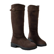 Women's New Autumn Winter Western Style Long-thigh Boots Heightened Comfort Retro Warm Fashion Boots Flat Shoes Plus Size 36-43