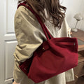 Tote Bag Vintage Suede Shoulder Bag for Women, Minimalist Large Capacity Tote Bag, Elegant Retro Shoulder Purse for Daily Dating Travel