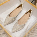 2025 Fashion Woman Ballet Flats Shoes Rhinestone Loafers Flat Pointed Toe Shoe Female Casual Slip on Flats Footwear Boat Shoes