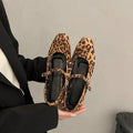 Spring Autumn Loafers Ballet Flats Women Shoes Leopard Print Comfortable Soft Round Toe Flat Shoes