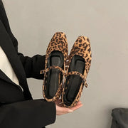 Spring Autumn Loafers Ballet Flats Women Shoes Leopard Print Comfortable Soft Round Toe Flat Shoes