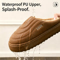 Winter Warm Plush Slippers Waterproof Non - Slip Thick Fur Indoor Outdoor Home Shoes Cozy Cold Weather Footwear for Men Women