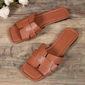 Plus Size Women's Sandals Trendy Knitted Flat Bottom Casual Couple Beach Shoes Summer Outerwear Comfortable Sandals for Women
