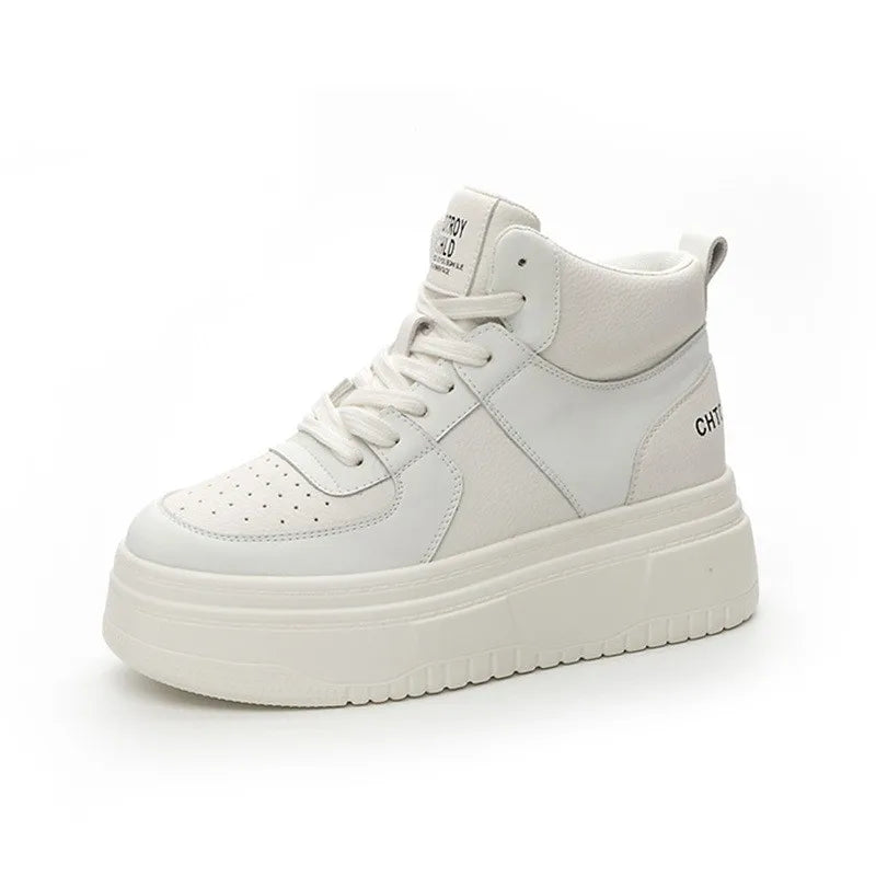 7.5cm Elevated Heel Women's Shoes Lightweight Elegant Thick Bottom Casual Shoes Dad Sneakers Spring Summer Autumn Fashion Trend