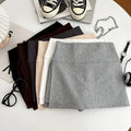 Hot Girl Pure Desire Short Skirt Tight Fitting Hip Hugging Gray Sports A-line Version Women's Skirt Anti Slip Belt Safety Pants
