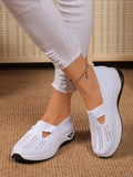 Women's Casual Shoes Women's Shoes, Casual Sports Shoes, Solid Color Breathable Sports Soft-Soled lightweight Walking Shoes, Low-Top Knitted Casual S