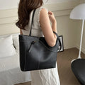 High-quality Leather Large-capacity Commuter Tote Paris New High-level Sense of Fashion Trend Leather Women's Bags Large Bags