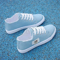 New Style Comfortable Casual Flat White Shoes Canvas Low-top Cross-strap Lightweight Sports Shoes for Women