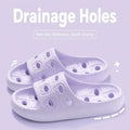 Quick Drying Drainage Bathroom Slippers Women Men EVA Soft Sole Hollow Shower Slides Non-Slip Silent Home Sandals Couple Shoes