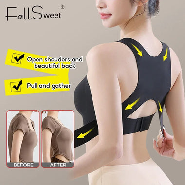 Sports Bra Women Wireless Posture Correction Bra for Women, Seamless Push-Up Sports Bra with Cross Back Support, Daily Shaping Lingerie