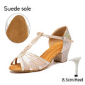 SWDZM Girls Latin Dance Shoes Tango Ballroom Shoes Ladies Girls Salsa Sandals Soft Sole Dancing Shoes for Women Dance Shoes