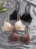 PEACE IN LOVE Solid Basic Women Bras Seamless Thin Cup Push Up Bra Everyday Comfort Underwire Lingerie