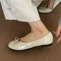 Spring Autumn Elegant and Comfortable Anti Slip Casual Shoes for Women Fashionable New Solid Color Round Bow Sexy Flat Shoes