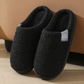 Solid Fluffy Slippers Women Home 2026 Winter Plush Warm House Shoes Ladies Casual Indoor Fuzzy Fur Slides Unisex Silent Non-Slip