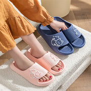 Summer Slippers Women Men Thick Sole Cartoon Beach Slides Bathroom Anti Slip Soft Home Sandals Ultra Light Shoes Couples Slipper