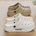 Women's Men's Slippers Summer Anti-Slip Couple Hollow Covered Toe Indoor Outdoor Casual Thick Bottom Sandals for Home Adults