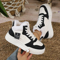 2025 Women Chunky Sneakers Autumn Winter Warm Cotton Shoes Thick Plush Warm Wear-resistant Shoes Woman Fashion Platform Shoes