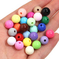 10-100Pcs/Lot 6-20mm Solid Color Round Acrylic Beads Loose Spacer Beads For Jewelry Making DIY Bracelet Necklace Accessories