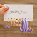Fashion Geometric Hoop Earrings Set for Women Vintage Bohemian Pearl Gold Color Round Earring Punk Daily Wear Jewelry Gifts 2025